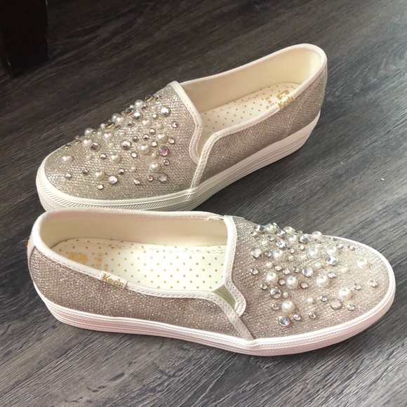 NWOB Kate Spade ♠️ Triple Decker Jeweled Bridal Sneakers